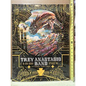 24” X 18” Trey Anastasio 2021 Poster Print Signed! #45/175 Zeb Love  Pittsburgh